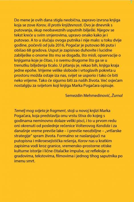 korov, ili protiv književnosti marko pogačar